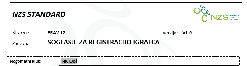 Registracija igralcev